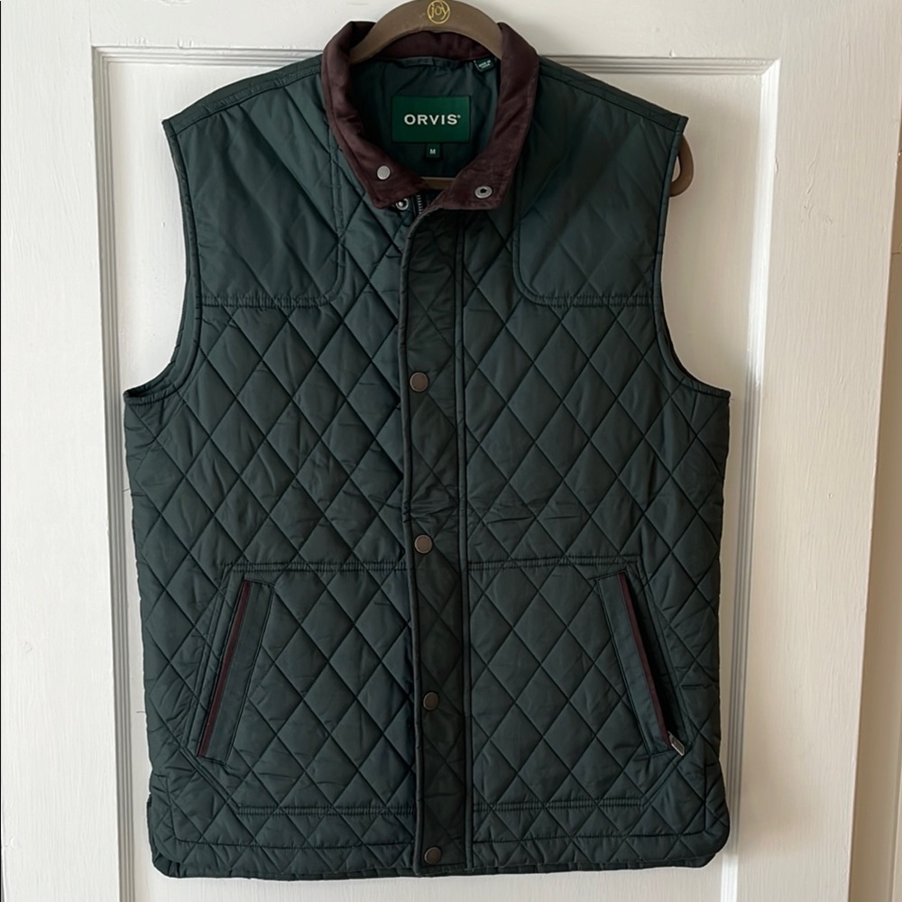 Orvis Men's Quilted Vest - Dark Green